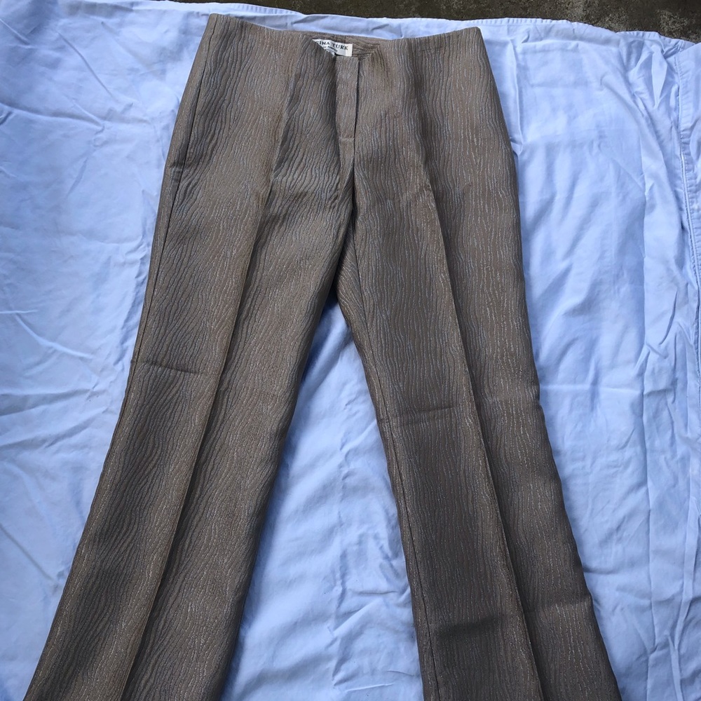 Trina Turk Glamorous silver & gold shimmery  pants